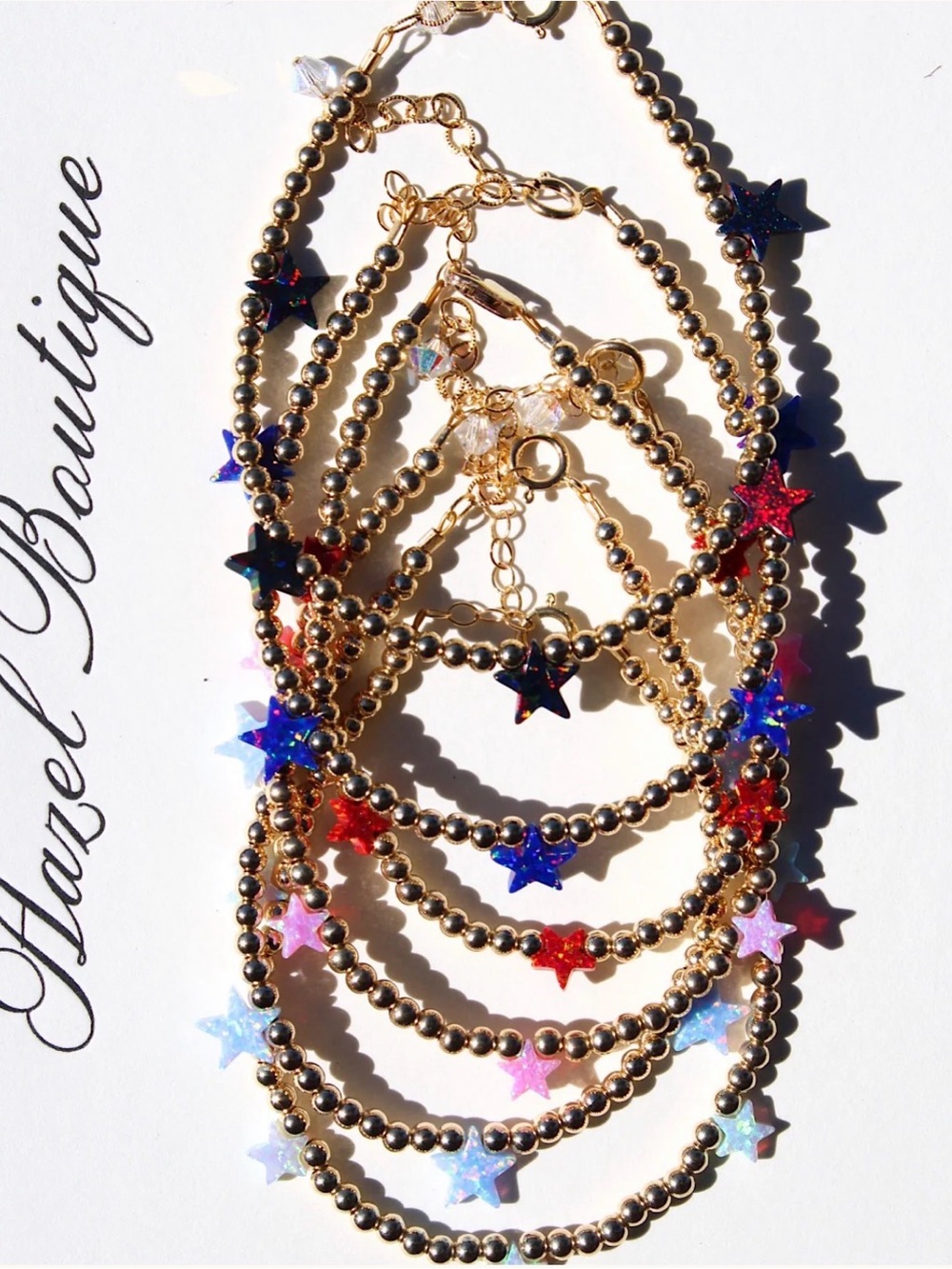 Hazel Boutique Blue opal star bracelet